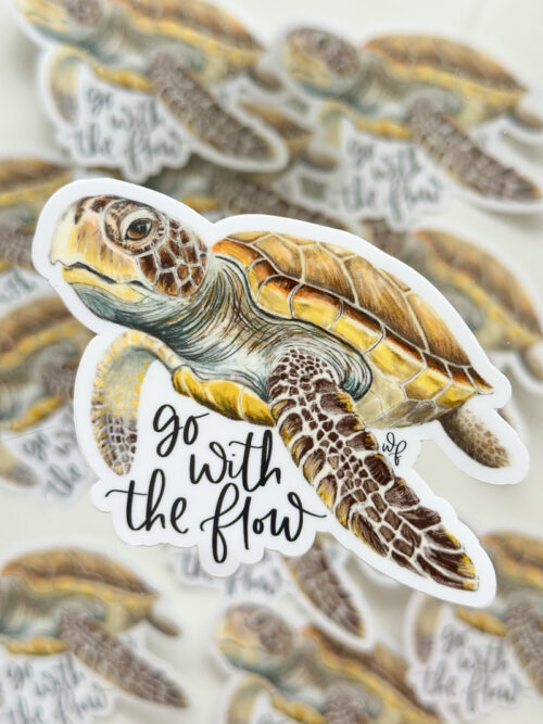 Go with the flow sticker