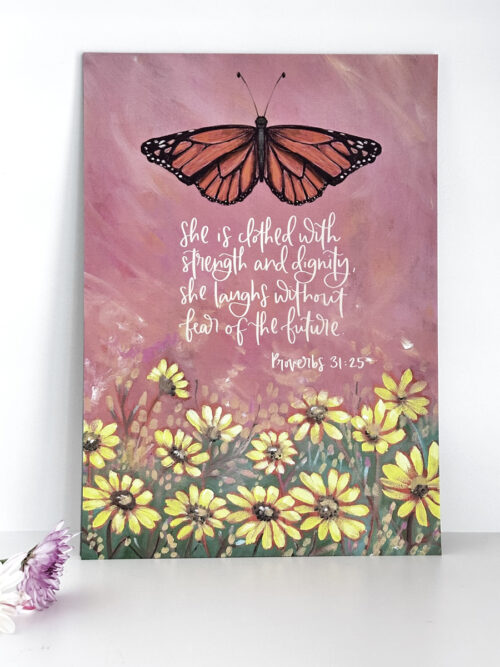 Proverbs 31:25 Art Print