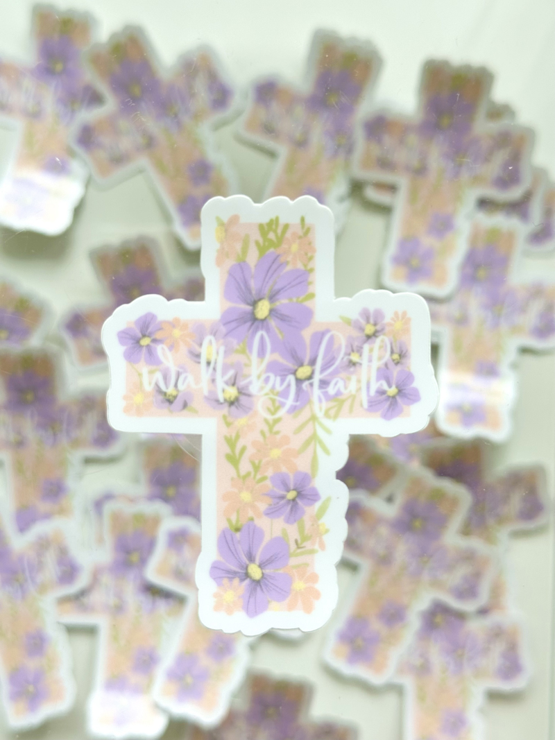 Walk by faith sticker