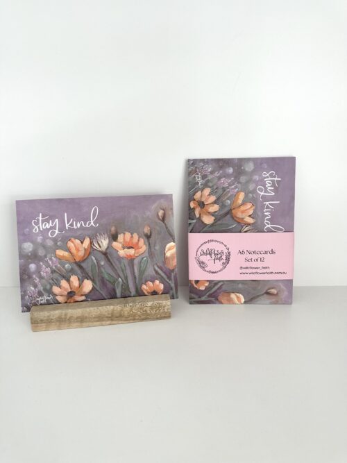A6 Notecard Set - Stay Kind Front