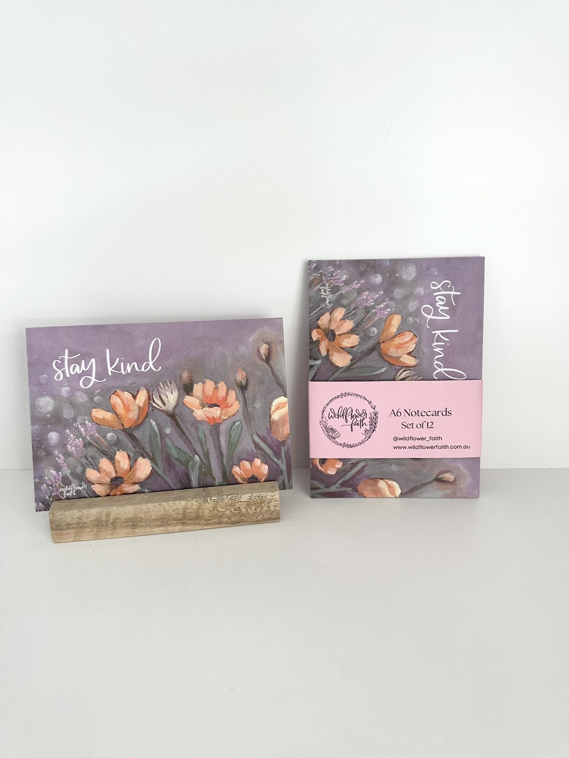 A6 Notecard Set - Stay Kind Front