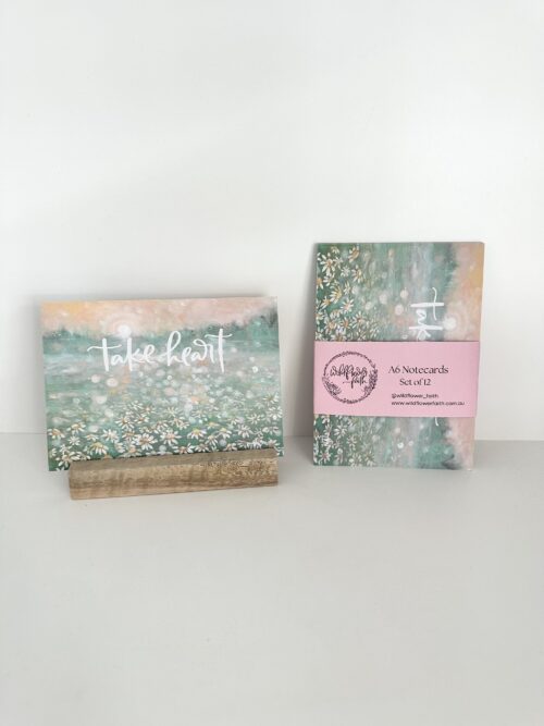 A6 Notecard Set Take Heart Front