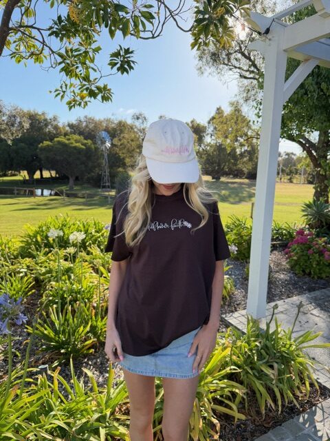 Cream Wildflower Faith Cap